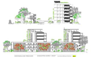 Wohnanlage Piracher Strasse Entwurf